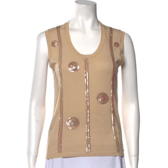 🗽 Chanel 100% Cotton Knitwear Italy IT | 40 - Picture 1 of 11